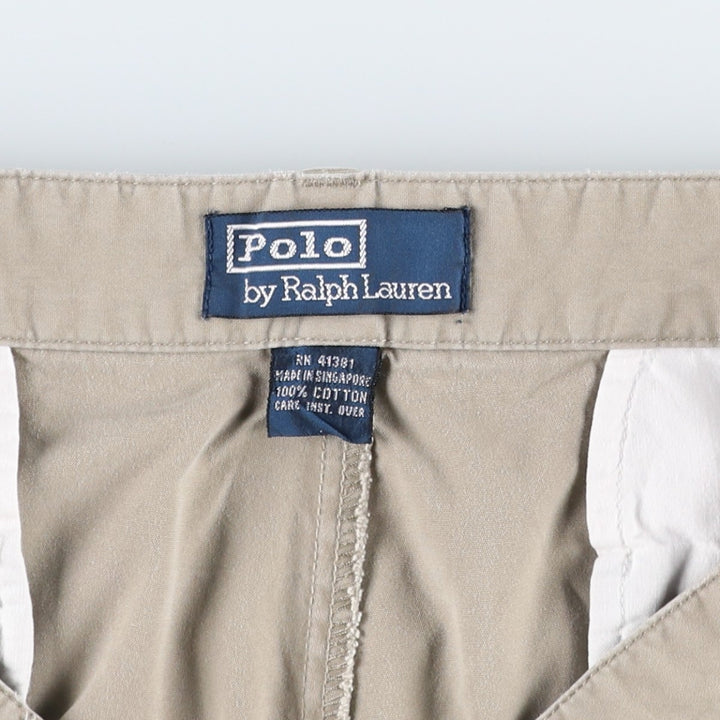 Ralph Lauren POLO by Ralph Lauren Two-pleat Chino Shorts Shorts Men's W35 equivalent cotton Beige type Vintage Second Hand