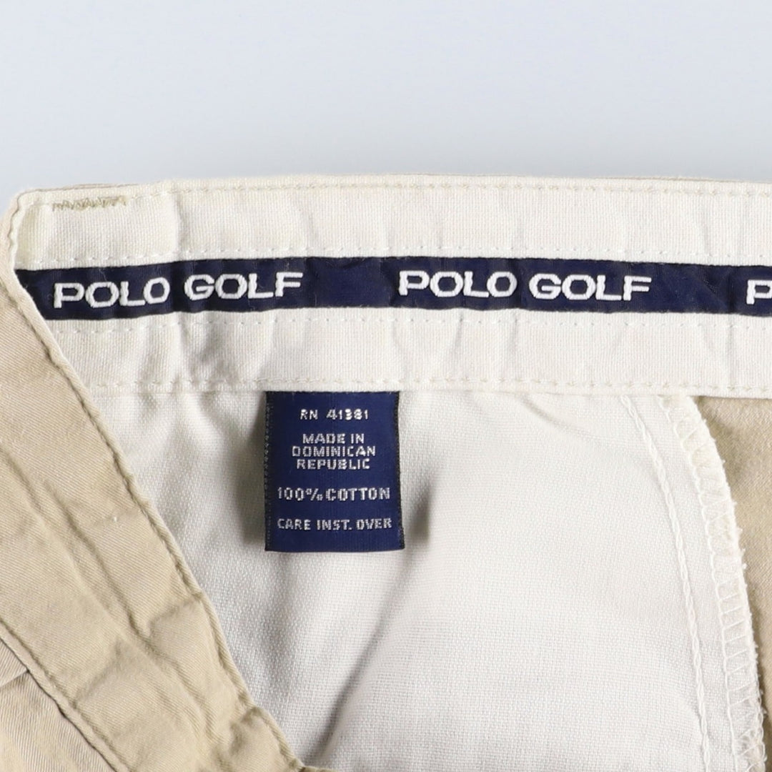Ralph Lauren POLO GOLF Two-Pleat Chino Shorts, Men's Size W32 (approx.) cotton Beige type Vintage Second Hand