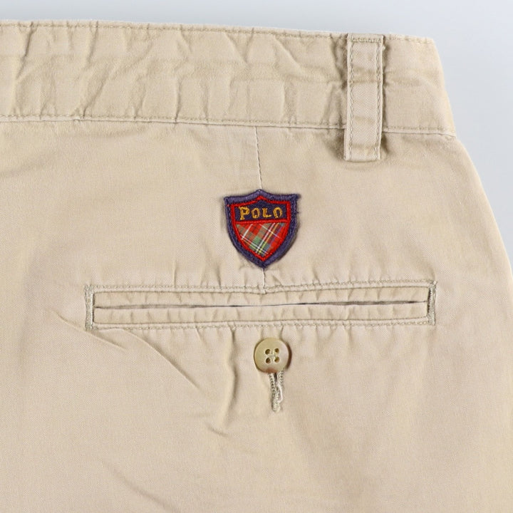 Ralph Lauren POLO GOLF Two-Pleat Chino Shorts, Men's Size W32 (approx.) cotton Beige type Vintage Second Hand