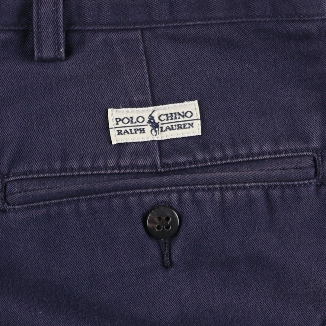 Ralph Lauren Polo Ralph Lauren Chino Shorts, Men's Size W34 (approx.) cotton navy blue type Vintage Second Hand