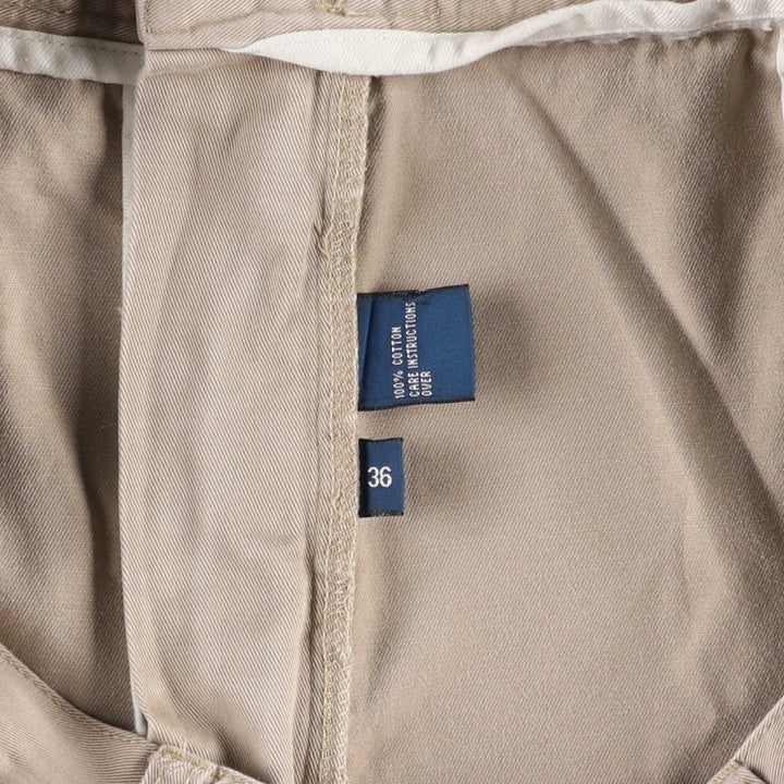 Ralph Lauren POLO by Ralph Lauren ANDREW SHORT Two-pleat chino shorts, short pants, men's size W36 cotton Beige type Vintage Second Hand