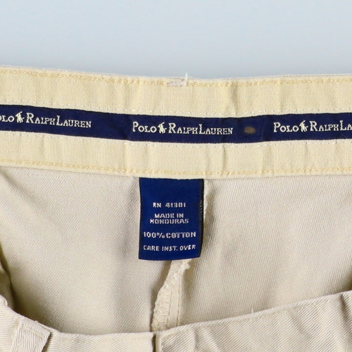 Ralph Lauren Polo Ralph Lauren Two-pleat Chino Shorts, Men's, Size W35 cotton Beige type Vintage Second Hand