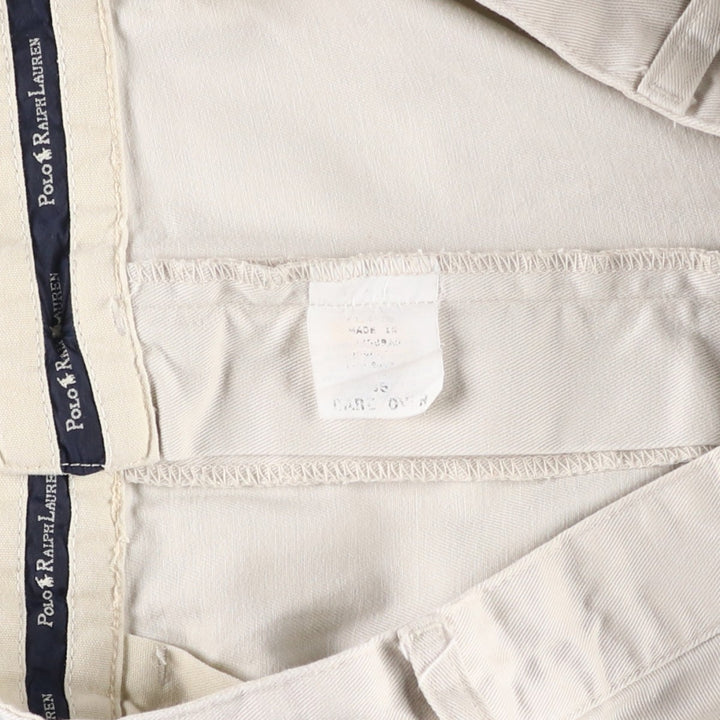 Ralph Lauren Polo Ralph Lauren Two-pleat Chino Shorts, Men's, Size W35 cotton Beige type Vintage Second Hand