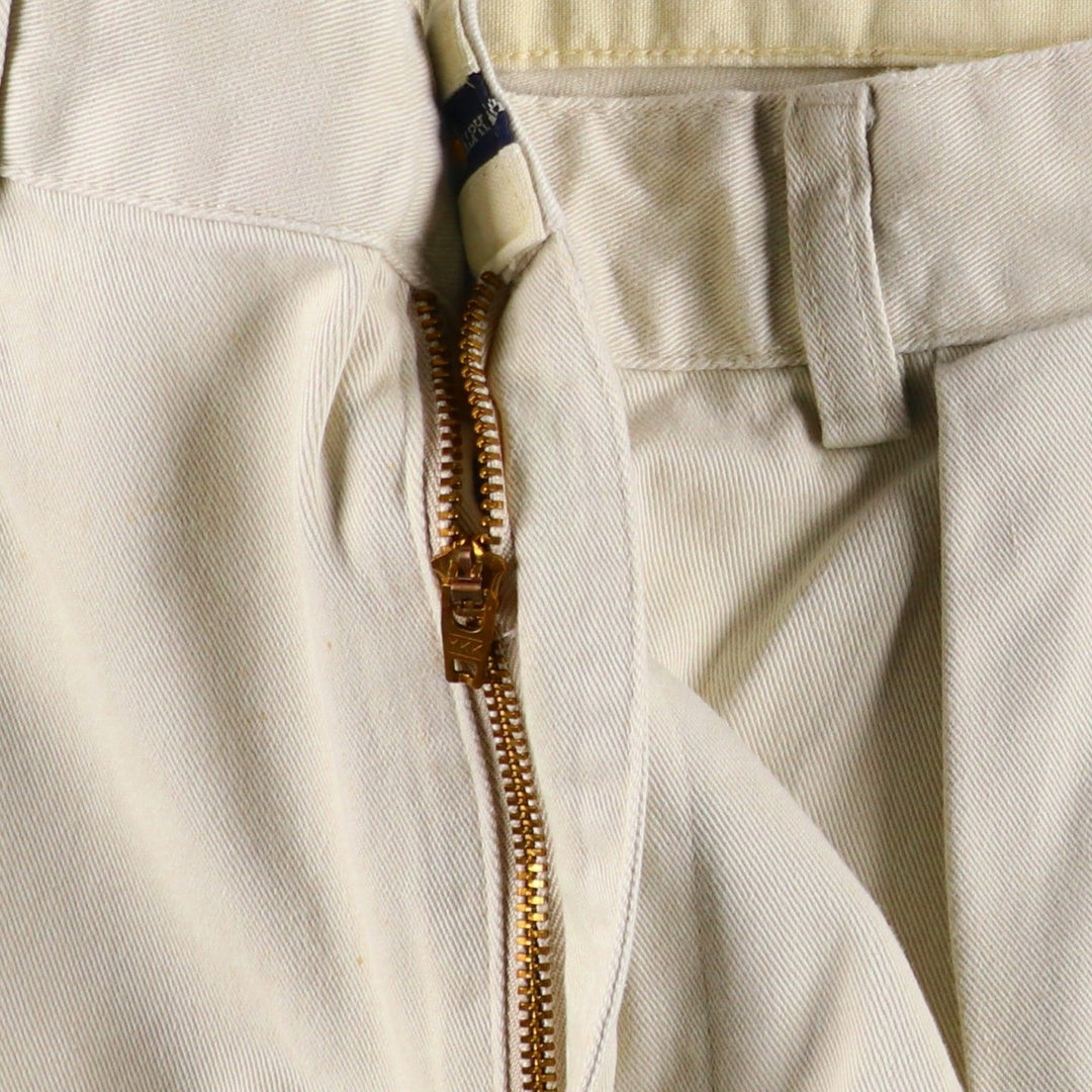 Ralph Lauren Polo Ralph Lauren Two-pleat Chino Shorts, Men's, Size W35 cotton Beige type Vintage Second Hand