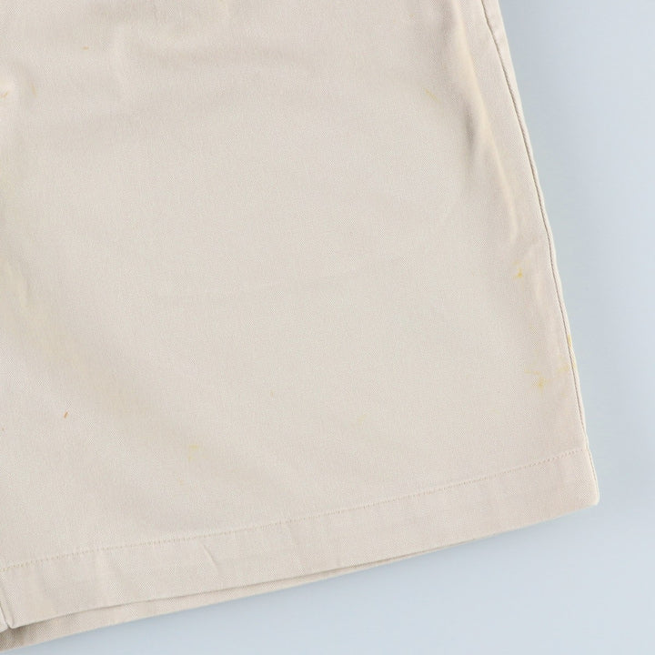 Ralph Lauren Polo Ralph Lauren Two-pleat Chino Shorts, Men's, Size W35 cotton Beige type Vintage Second Hand