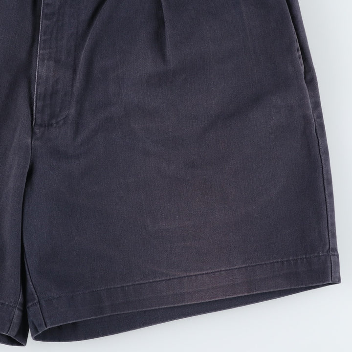 Ralph Lauren Polo Ralph Lauren Two-pleat Chino Shorts, Men's, Size W33 cotton navy blue type Vintage Second Hand
