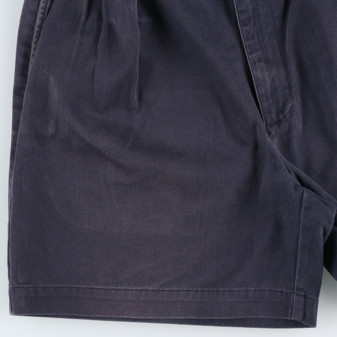 Ralph Lauren Polo Ralph Lauren Two-pleat Chino Shorts, Men's, Size W33 cotton navy blue type Vintage Second Hand