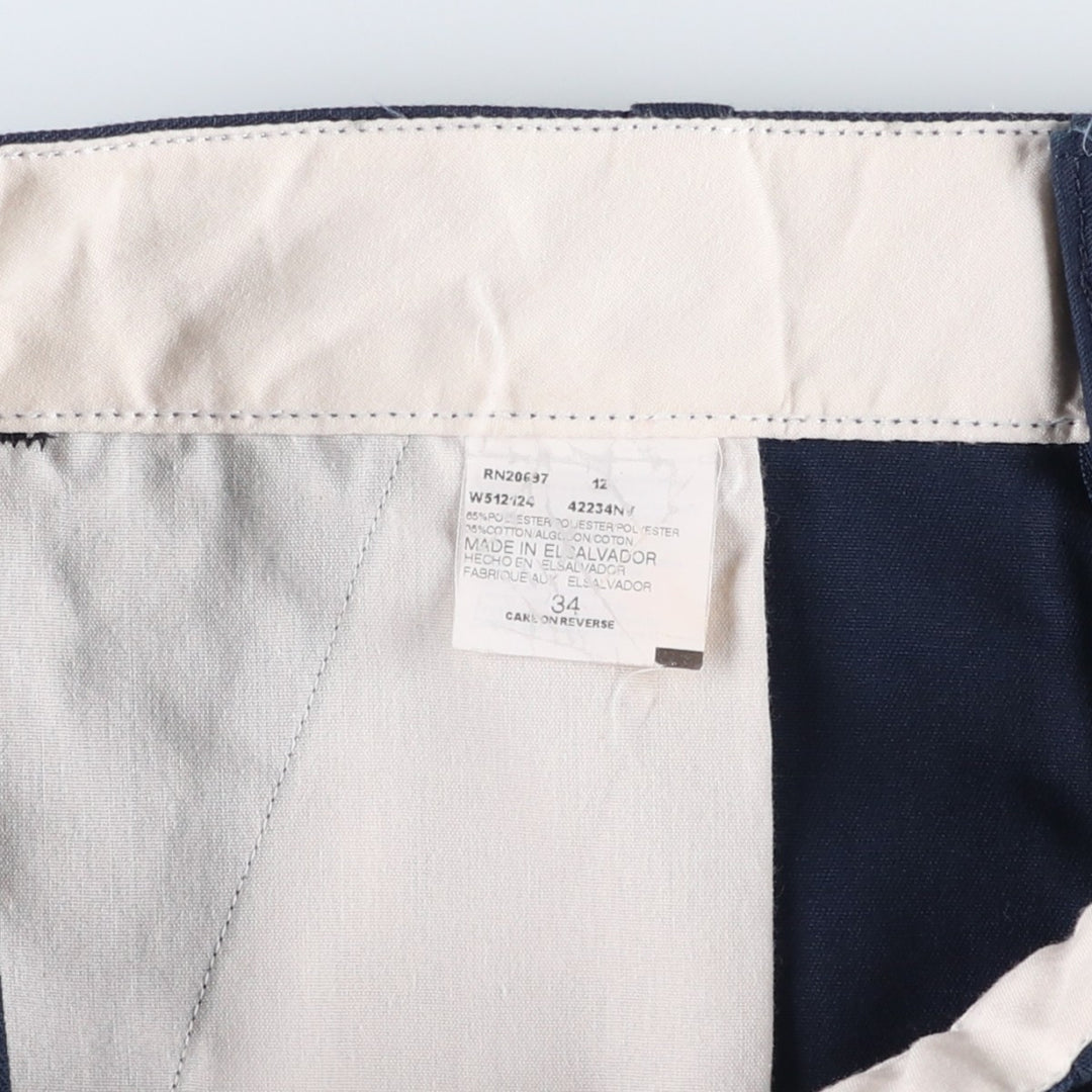 Dickies Work Shorts Shorts Men's W34 equivalent polyester navy blue type Vintage Second Hand
