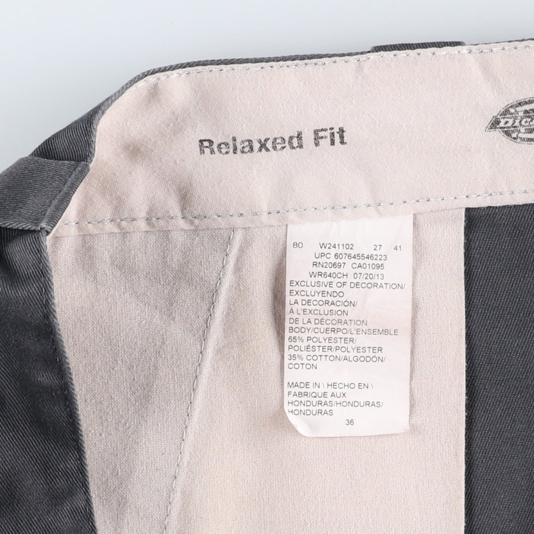 Dickies Relaxed Fit Work Shorts, Half Pants, Men's, W35 equivalent polyester Charcoal Vintage Second Hand