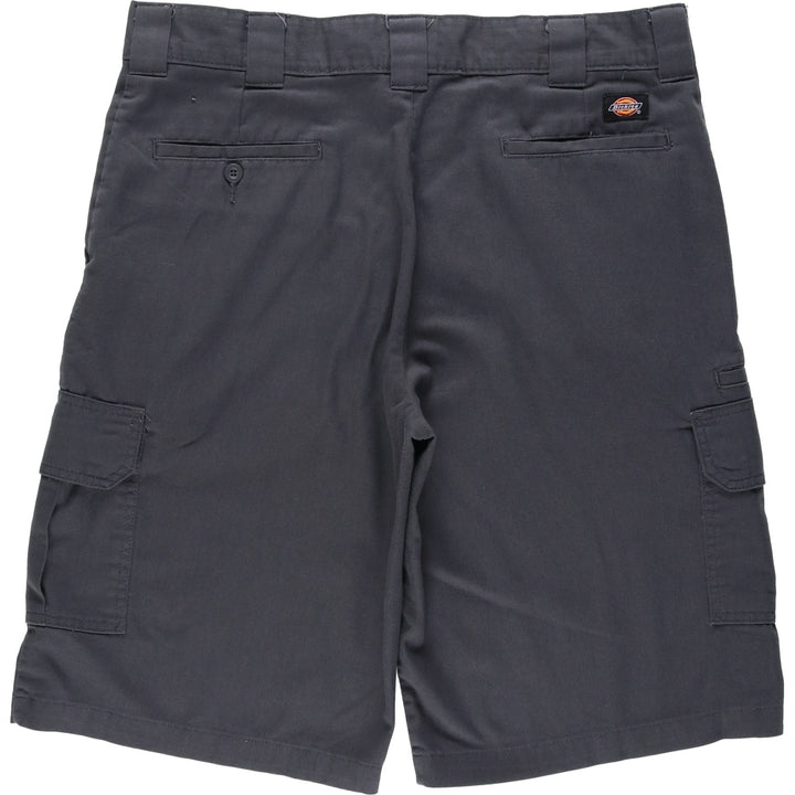 Dickies Relaxed Fit Cargo Shorts (Men's size W38) polyester gray type Vintage Second Hand