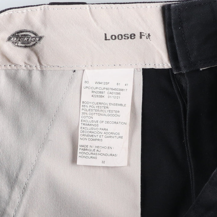 Dickies Loose Fit Work Shorts, Half Pants, Men's, W32 equivalent polyester black type Vintage Second Hand