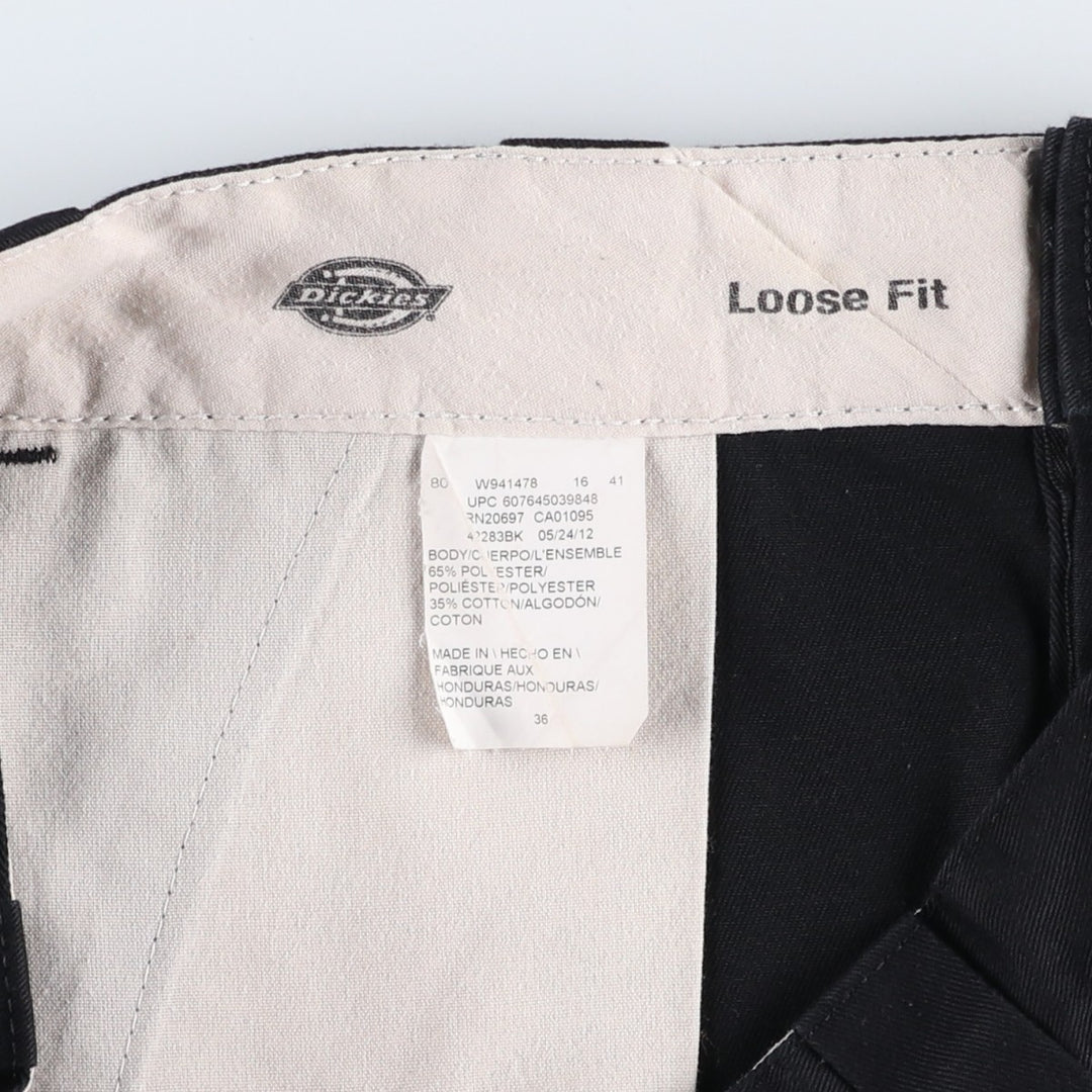 Dickies Loose Fit Work Shorts, Half Pants, Men's, W36 equivalent polyester black type Vintage Second Hand