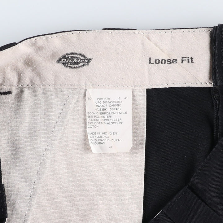 Dickies Loose Fit Work Shorts, Half Pants, Men's, W36 equivalent polyester black type Vintage Second Hand