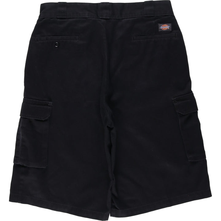 Dickies cargo shorts, half pants, men's size w33 unclear black type Vintage Second Hand