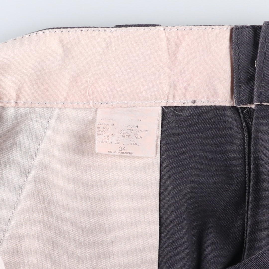 Dickies Work Shorts, Half Pants, Men's, W34 equivalent polyester gray type Vintage Second Hand