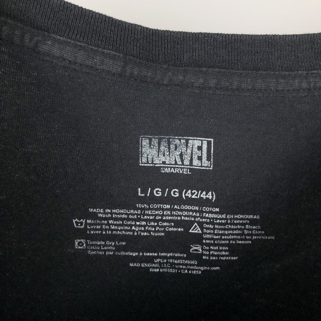 Marvel VENOM Character Print T-Shirt, Men's L size cotton black type Vintage Second Hand