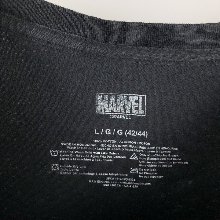 Marvel VENOM Character Print T-Shirt, Men's L size cotton black type Vintage Second Hand