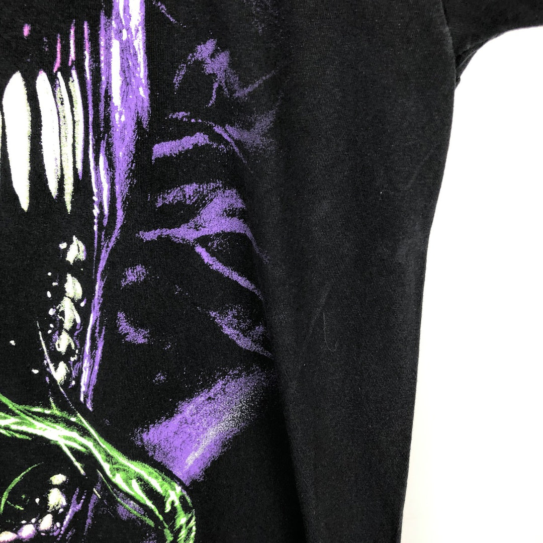 Marvel VENOM Character Print T-Shirt, Men's L size cotton black type Vintage Second Hand
