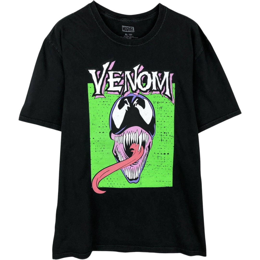 Marvel VENOM Character Print T-Shirt Men's XL cotton black type Vintage Second Hand