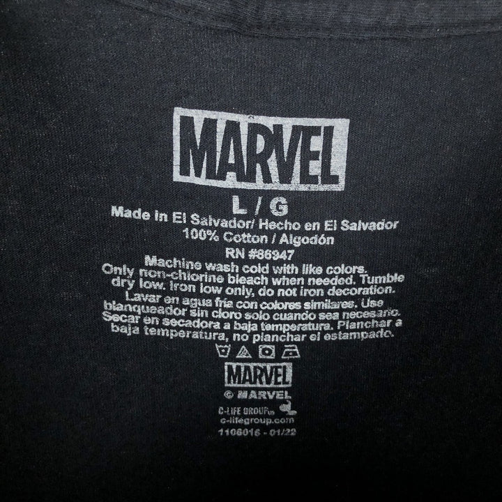 Marvel VENOM Character Print T-Shirt, Men's L size cotton black type Vintage Second Hand