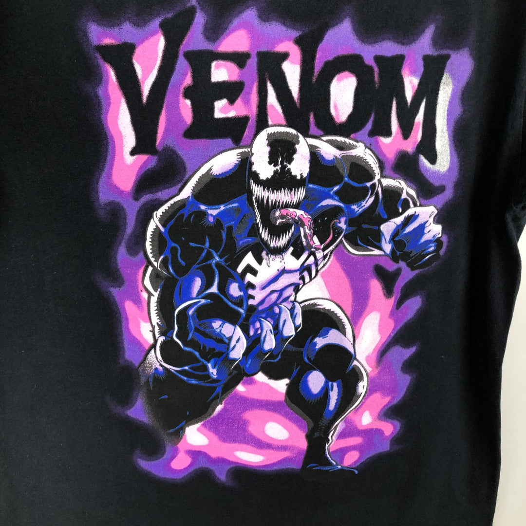 Marvel Venom character print T-shirt, men's size M. cotton black type Vintage Second Hand