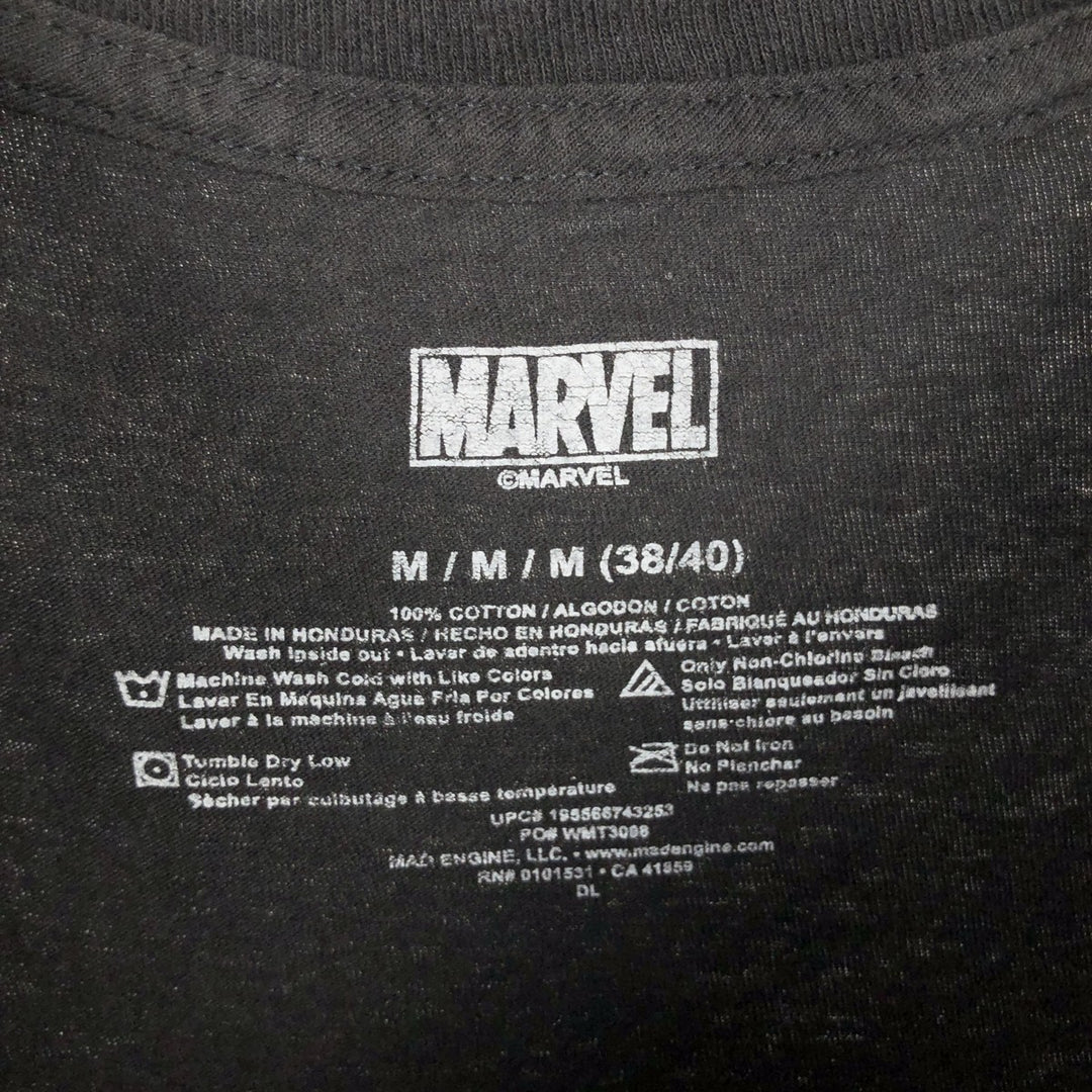 Marvel VENOM Character Print T-Shirt, Men's M cotton black type Vintage Second Hand