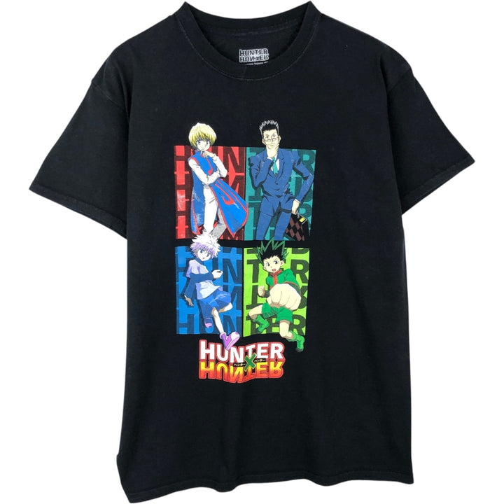 HUNTERxHUNTER Character Print T-Shirt (Men's Size M) cotton black type Vintage Second Hand