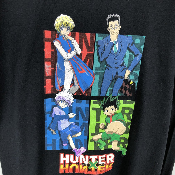 HUNTERxHUNTER Character Print T-Shirt (Men's Size M) cotton black type Vintage Second Hand