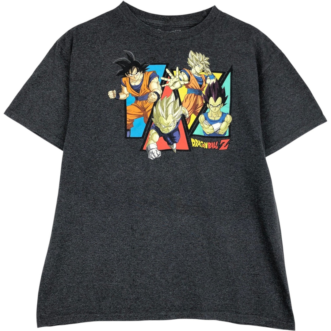 DRAGONBALL Z Dragon Ball Z Anime Character Print T-shirt Men's M size cotton Charcoal Vintage Second Hand