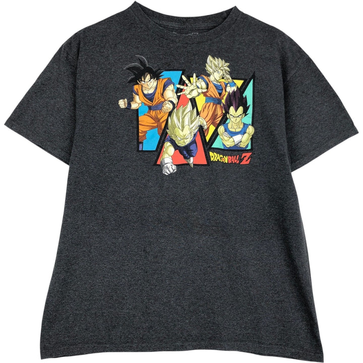 DRAGONBALL Z Dragon Ball Z Anime Character Print T-shirt Men's M size cotton Charcoal Vintage Second Hand