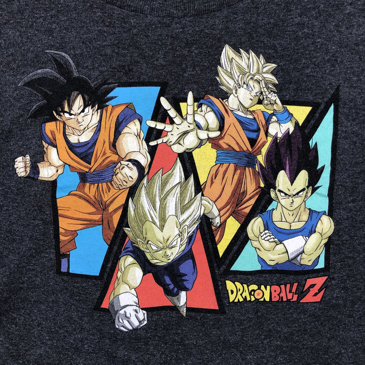 DRAGONBALL Z Dragon Ball Z Anime Character Print T-shirt Men's M size cotton Charcoal Vintage Second Hand