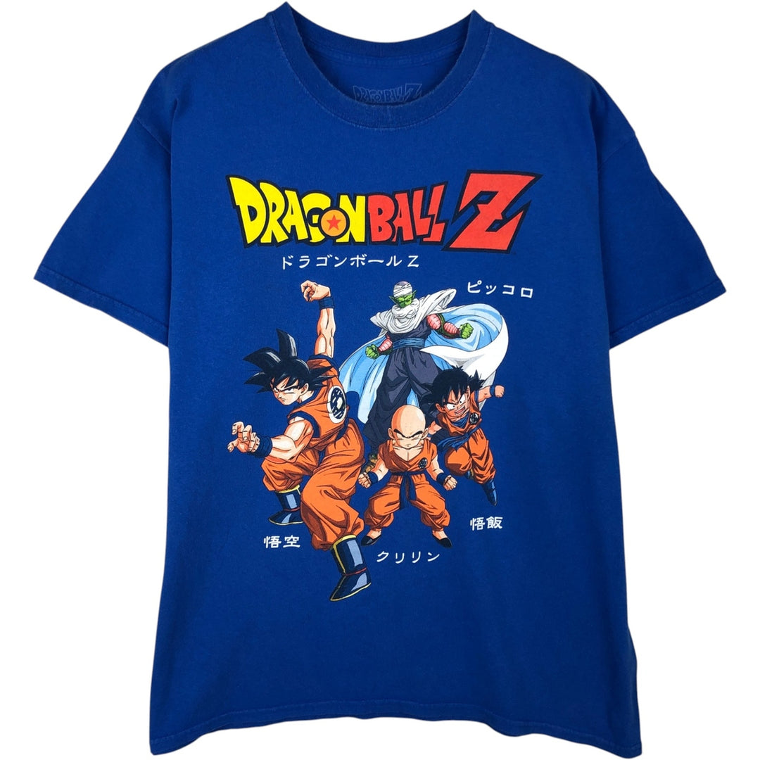 DRAGONBALL Z Dragon Ball Z Anime Character Print T-Shirt Men's Size L cotton blue type Vintage Second Hand