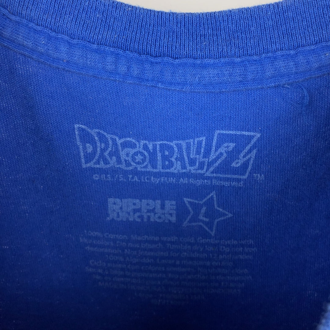 DRAGONBALL Z Dragon Ball Z Anime Character Print T-Shirt Men's Size L cotton blue type Vintage Second Hand