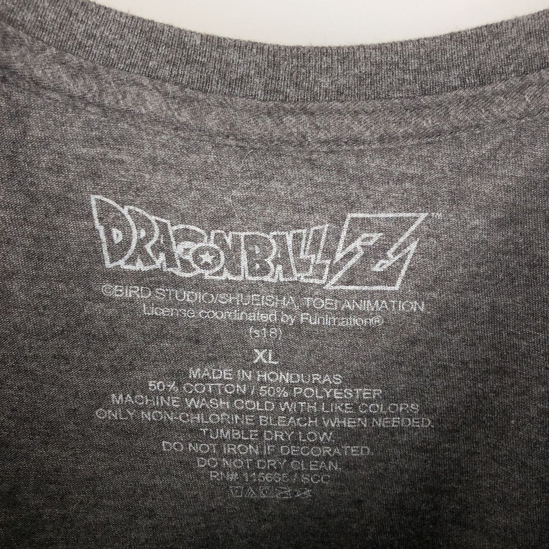 DRAGONBALL Z Dragon Ball Z Anime Character Print T-Shirt Men's XL cotton black type Vintage Second Hand
