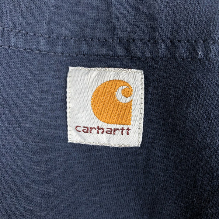 Carhartt Solid Pocket Long T-Shirt, Men's Size L cotton navy blue type Vintage Second Hand