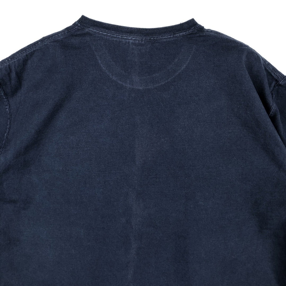 Carhartt Solid Pocket Long T-Shirt, Men's Size L cotton navy blue type Vintage Second Hand
