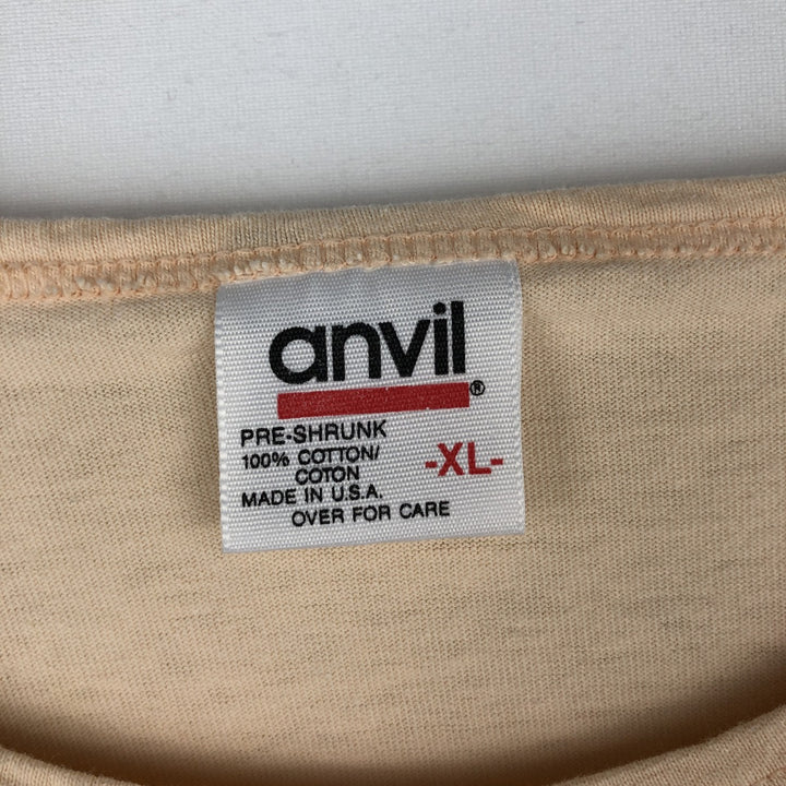 90'S Anvil Long-Sleeve T-Shirt, Made in USA, Men's XL (approx.), Vintage cotton pink type Vintage Second Hand
