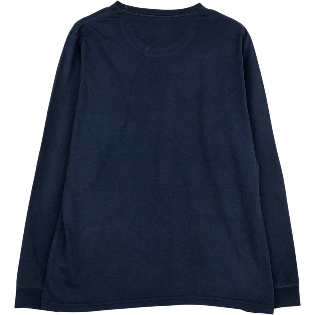 Patagonia regular fit 38930FA16 Long-sleeved T-shirt (Men's size M equivalent) cotton navy blue type Vintage Second Hand