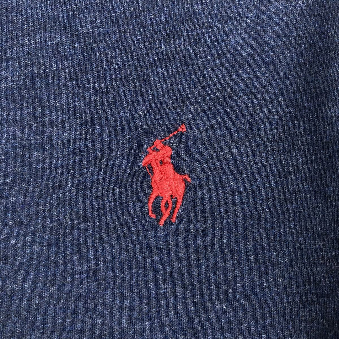 Ralph Lauren POLO RALPH LAUREN hooded long-sleeved T-shirt, men's size XL unclear navy blue type Vintage Second Hand