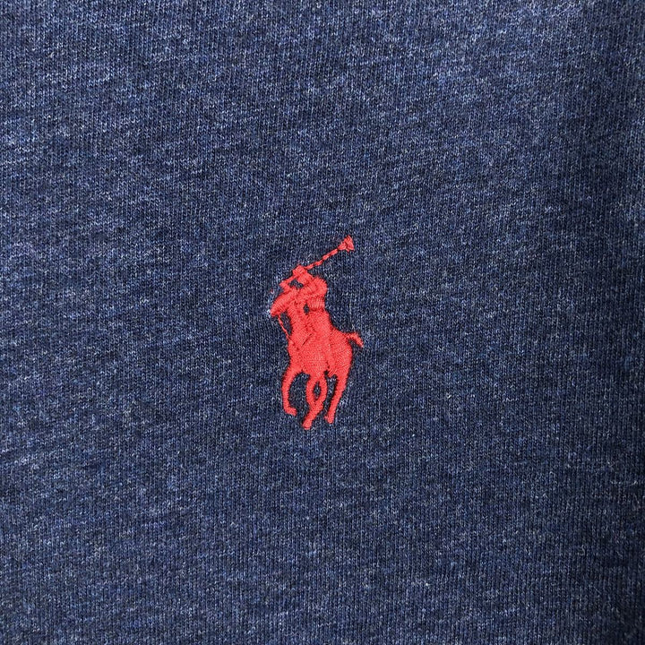 Ralph Lauren POLO RALPH LAUREN hooded long-sleeved T-shirt, men's size XL unclear navy blue type Vintage Second Hand