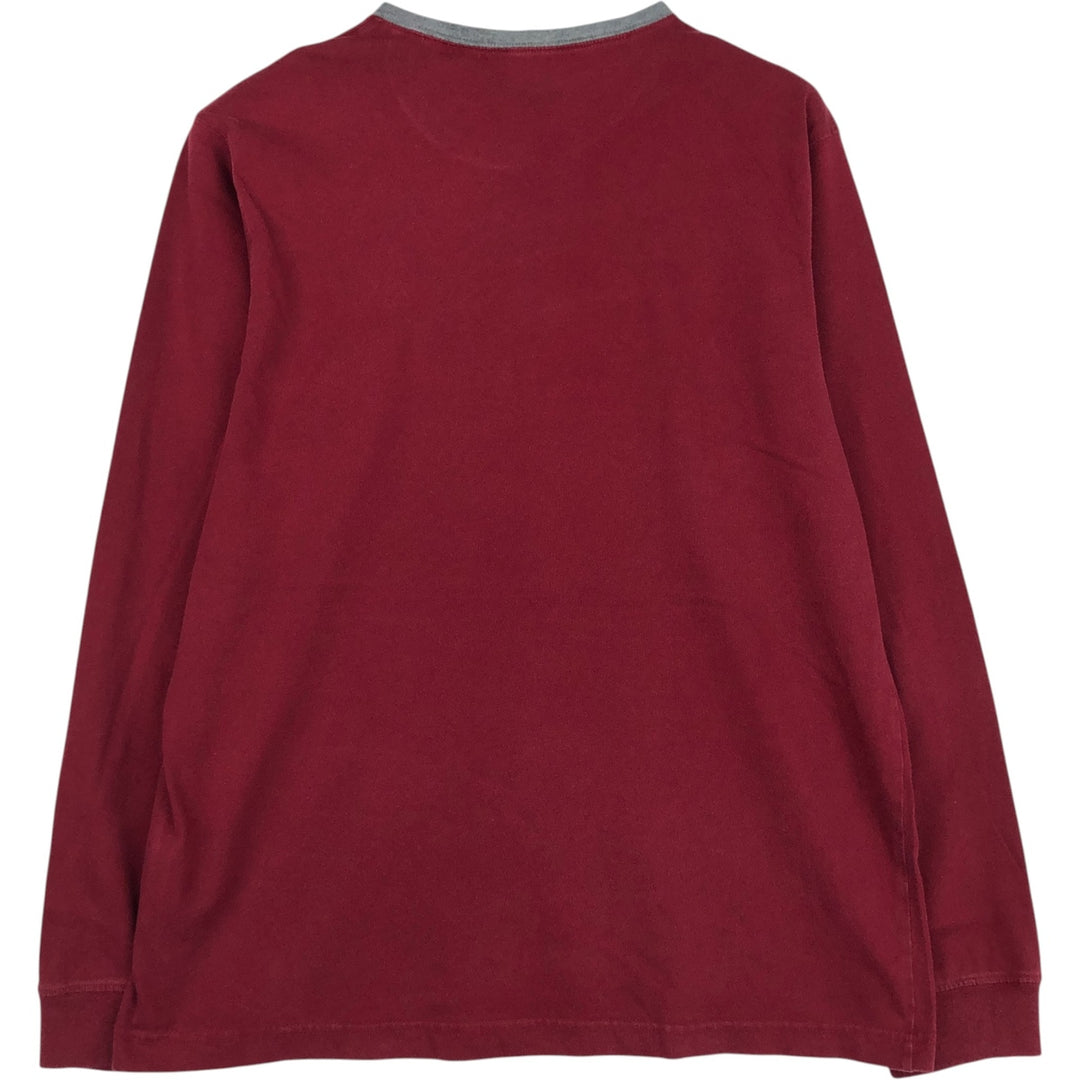 Eddie Bauer long-sleeved T-shirt, men's size L cotton red type Vintage Second Hand