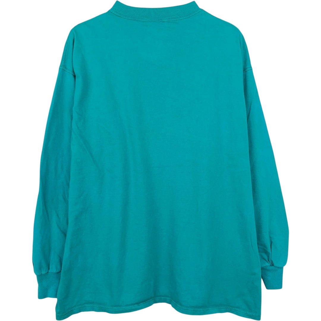 90'S Russell Long Sleeve T-Shirt Made in USA Men's XL Vintage cotton green type Vintage Second Hand
