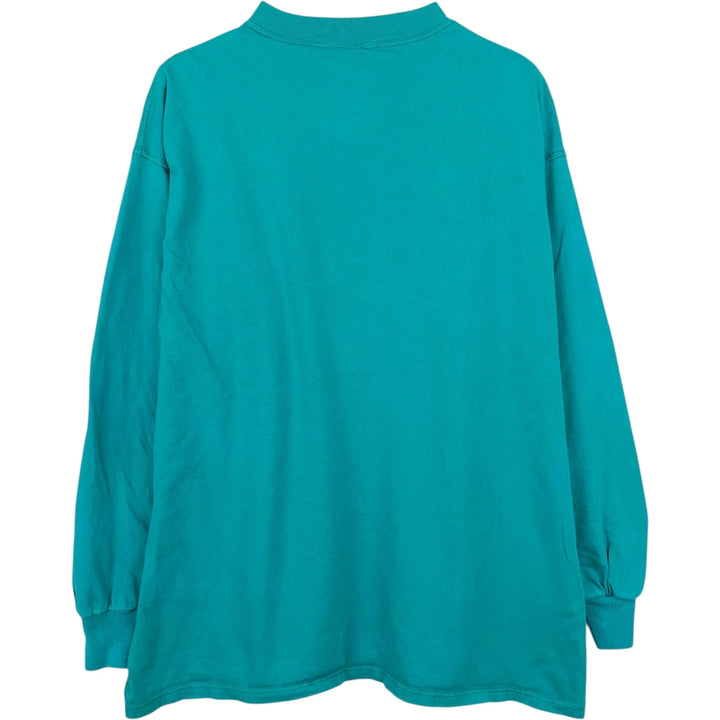 90'S Russell Long Sleeve T-Shirt Made in USA Men's XL Vintage cotton green type Vintage Second Hand