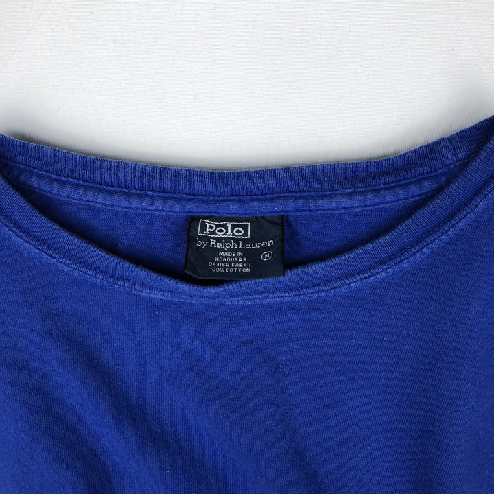 Ralph Lauren POLO by Ralph Lauren long-sleeved T-shirt, men's size M cotton blue type Vintage Second Hand