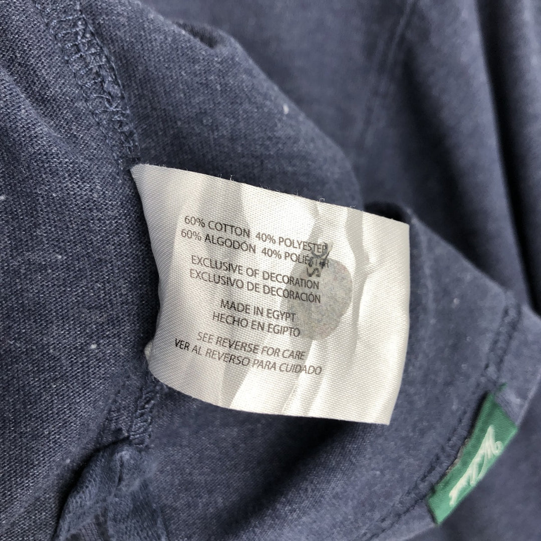 2000'S Woolrich plain pocket long-sleeved T-shirt, men's size XXL equivalent. cotton navy blue type Vintage Second Hand