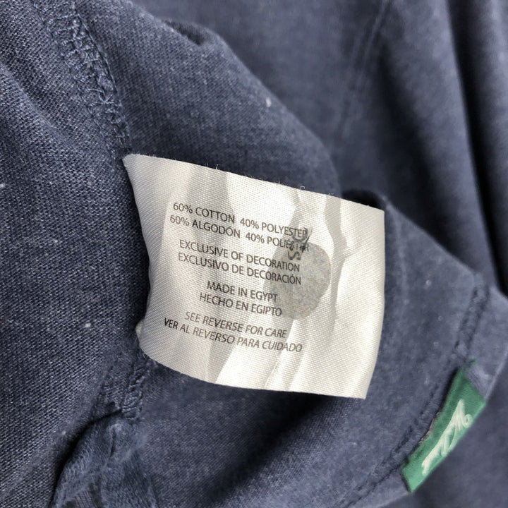 2000'S Woolrich plain pocket long-sleeved T-shirt, men's size XXL equivalent. cotton navy blue type Vintage Second Hand