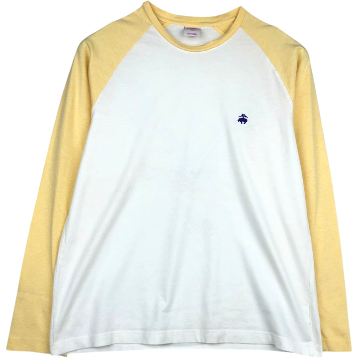 Brooks Brothers 346 Long-Sleeve T-Shirt (Men's Size L) cotton white type Vintage Second Hand