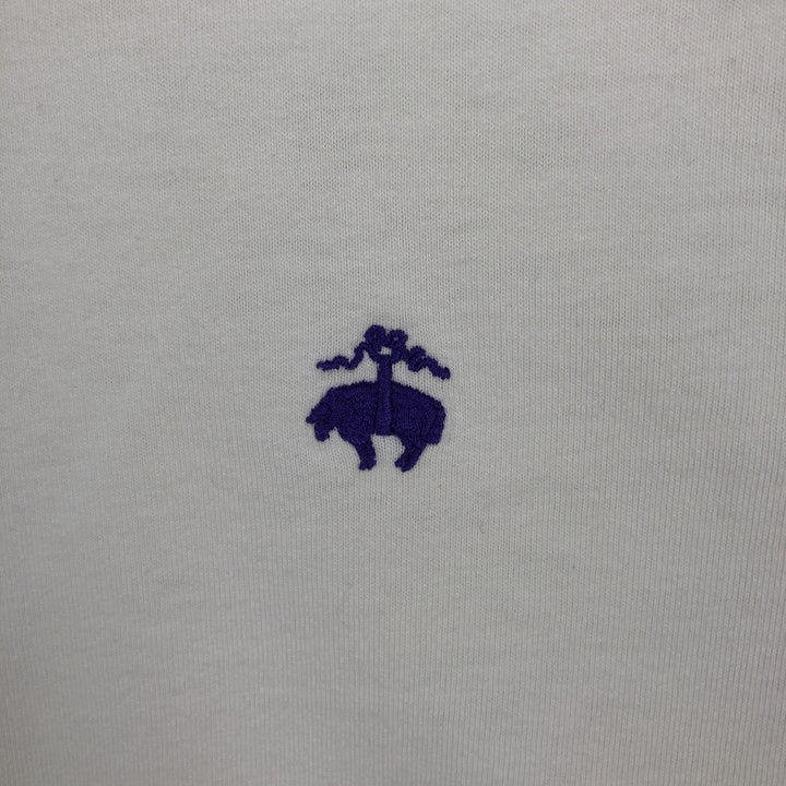 Brooks Brothers 346 Long-Sleeve T-Shirt (Men's Size L) cotton white type Vintage Second Hand