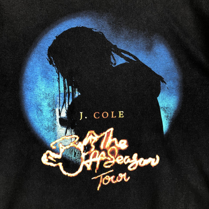 J.Cole Long-Sleeve Wrap T-Shirt (Men's XL equivalent) unclear black type Vintage Second Hand