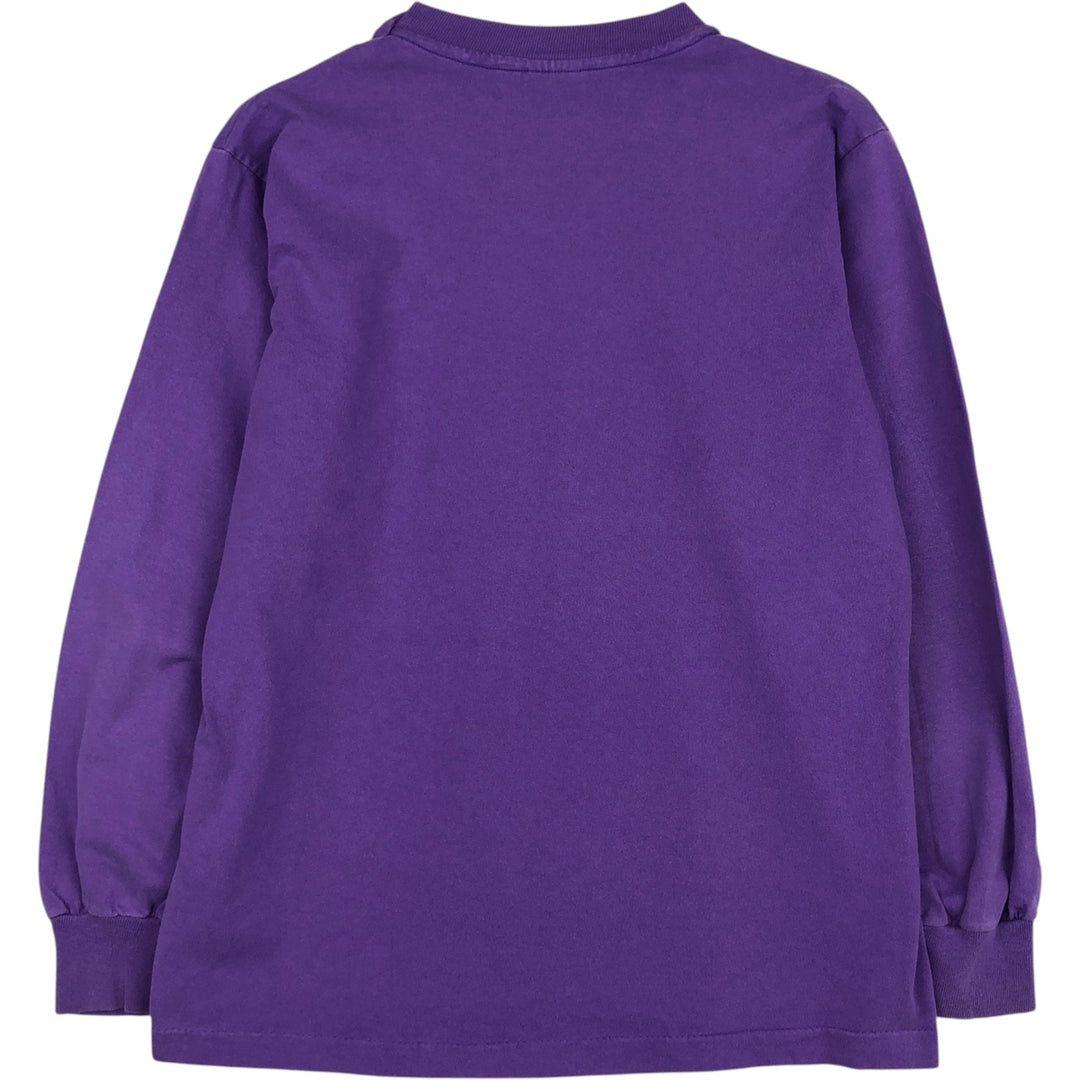 90'S Anvil Long-Sleeve T-Shirt, Made in USA, Men's Size M (Equivalent), Vintage cotton purple type Vintage Second Hand